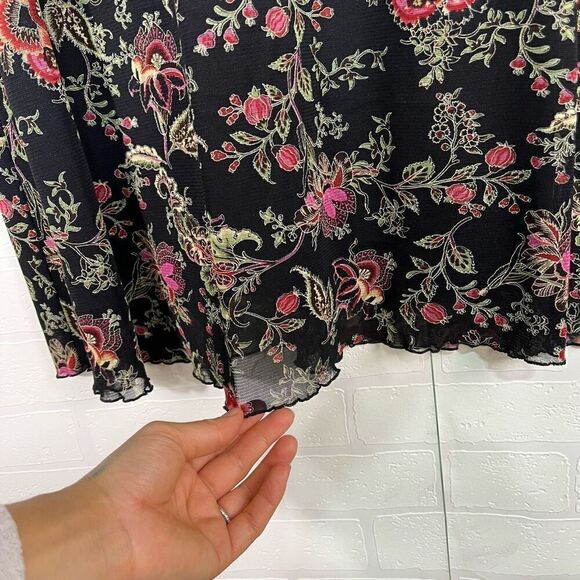 Emma James by Liz Claiborne Womens Top and Maxi Skirt Size M/L Floral Grunge Whi - Picture 10 of 13